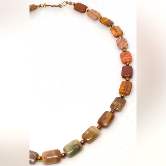 Vintage Multi-type Jasper Beaded Necklace - Picture 2 of 4